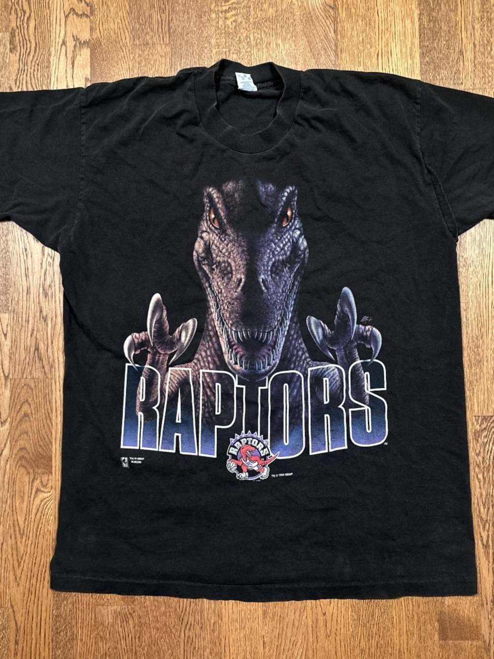 Vintage 90s Toronto Raptors Salem Sportswear Single Stitch T Shirt Mens XL